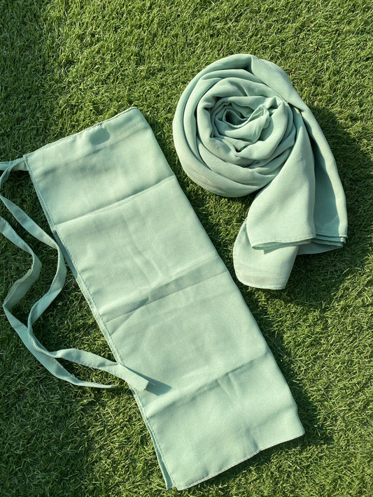 Hijab Naqab Set - Mint Green
