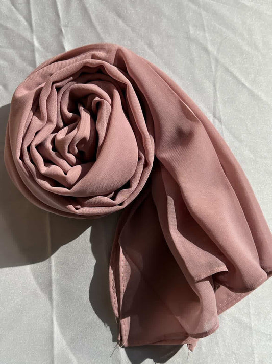 Georgette Hijab - Dusky Pink