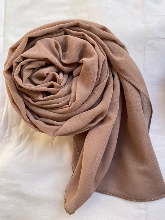 Georgette Hijab - Sand Brown
