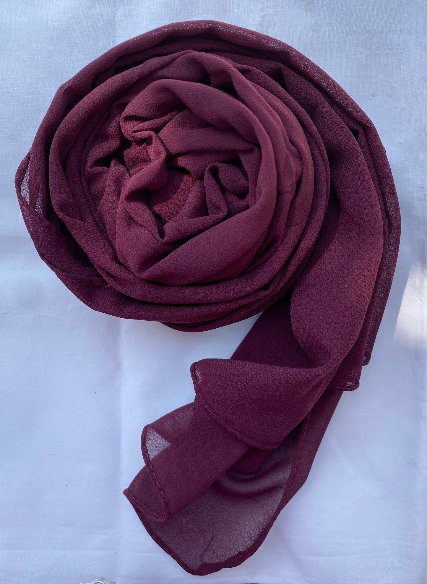 Georgette Hijab - Deep Plum