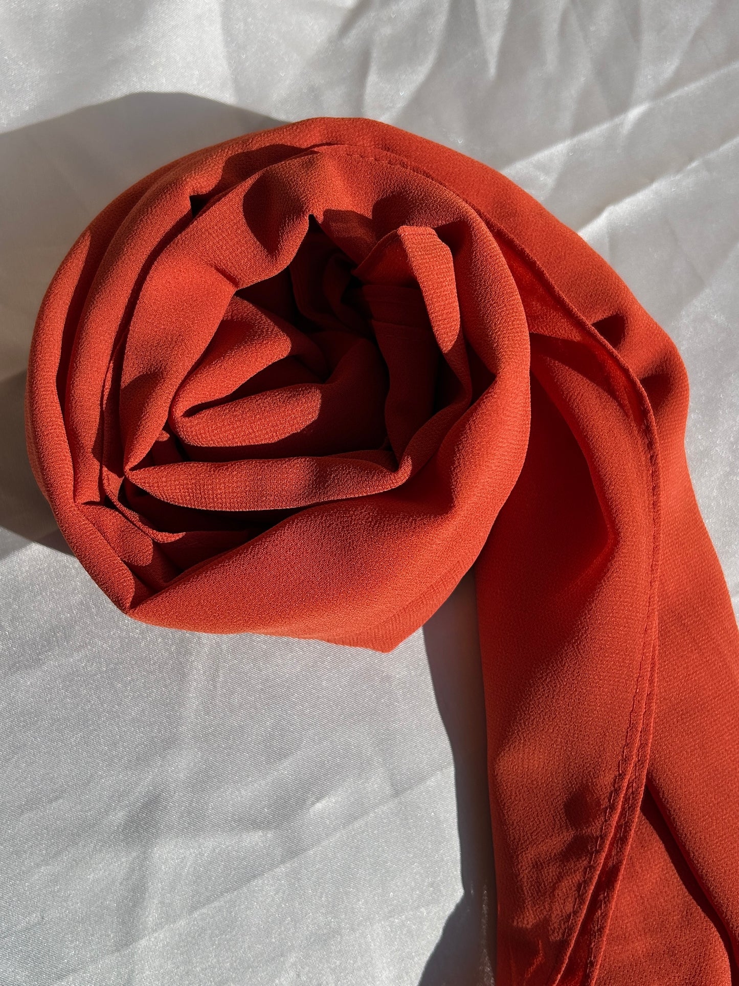 Georgette Hijab - Deep Orange