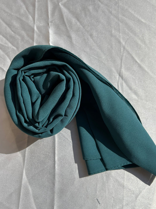 Georgette Hijab - Teal Green