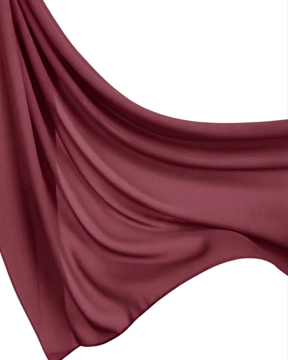 Georgette Hijab - Maroon