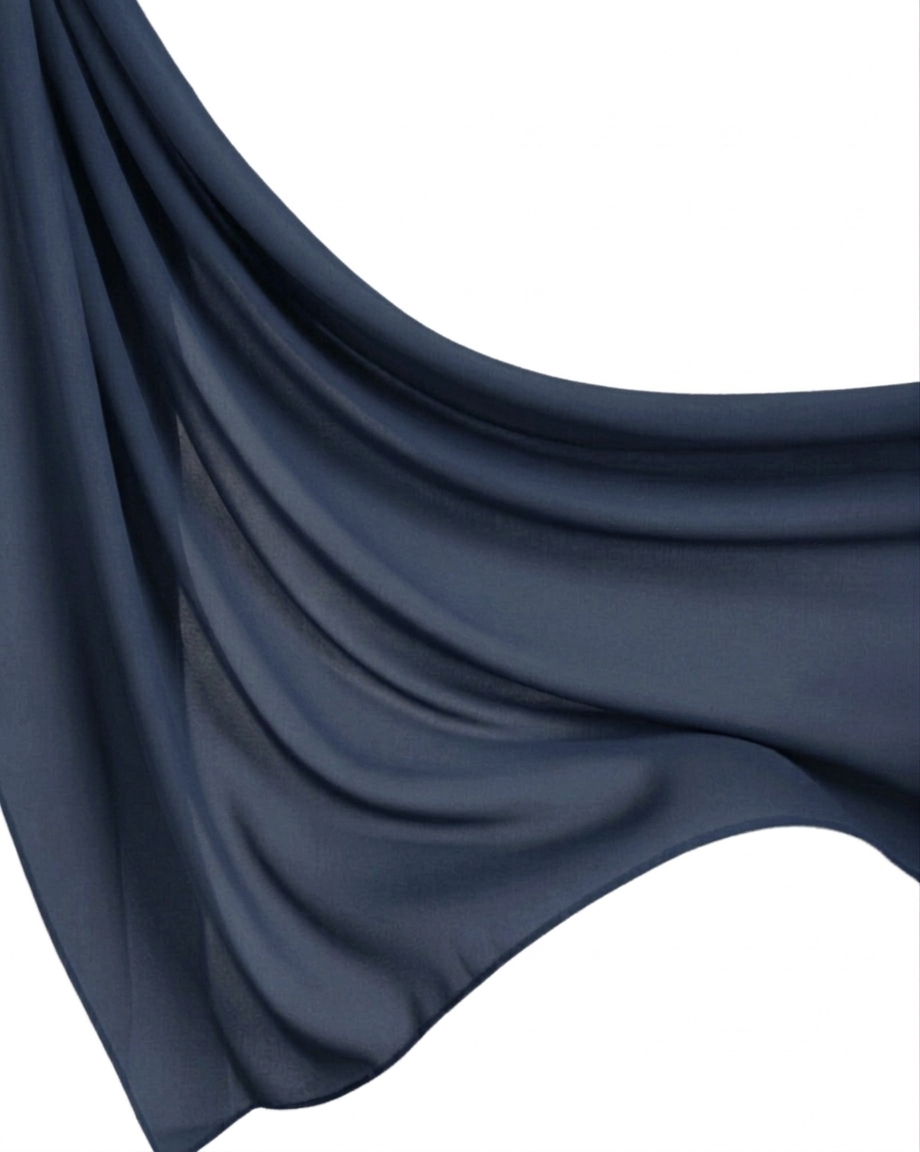 Georgette Hijab - Navy Blue