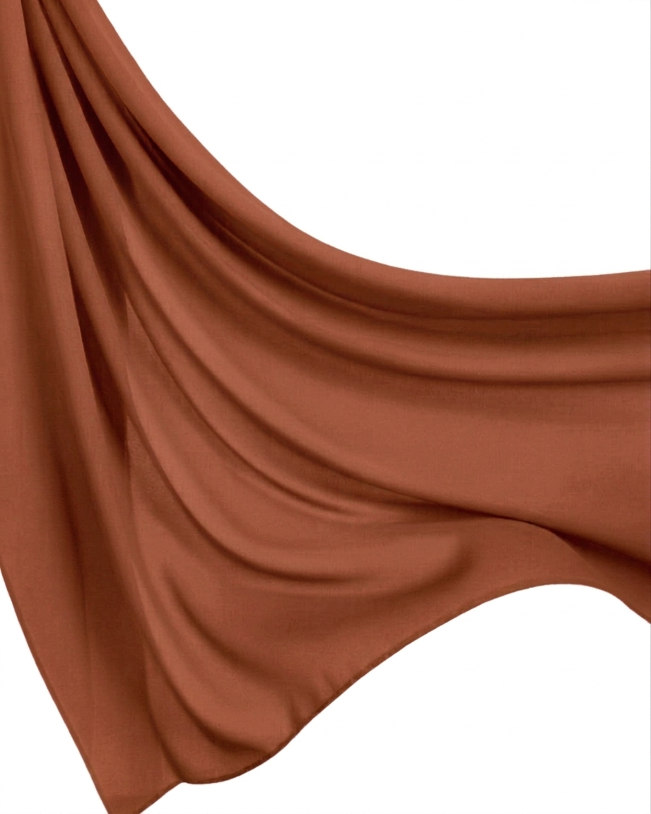 Georgette Hijab - Pecan Brown