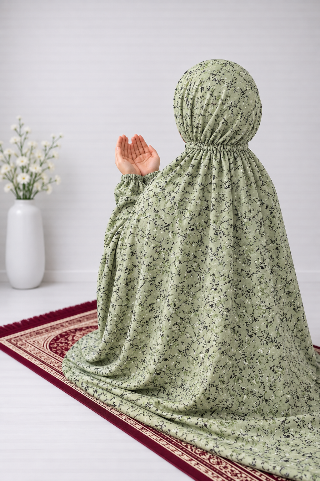 Printed Namaz Chaddar - Pistachio
