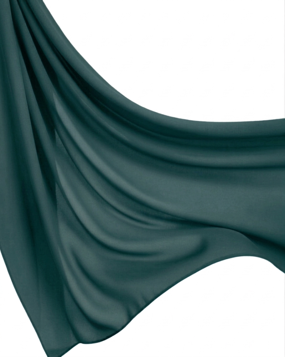 Georgette Hijab - Teal Green