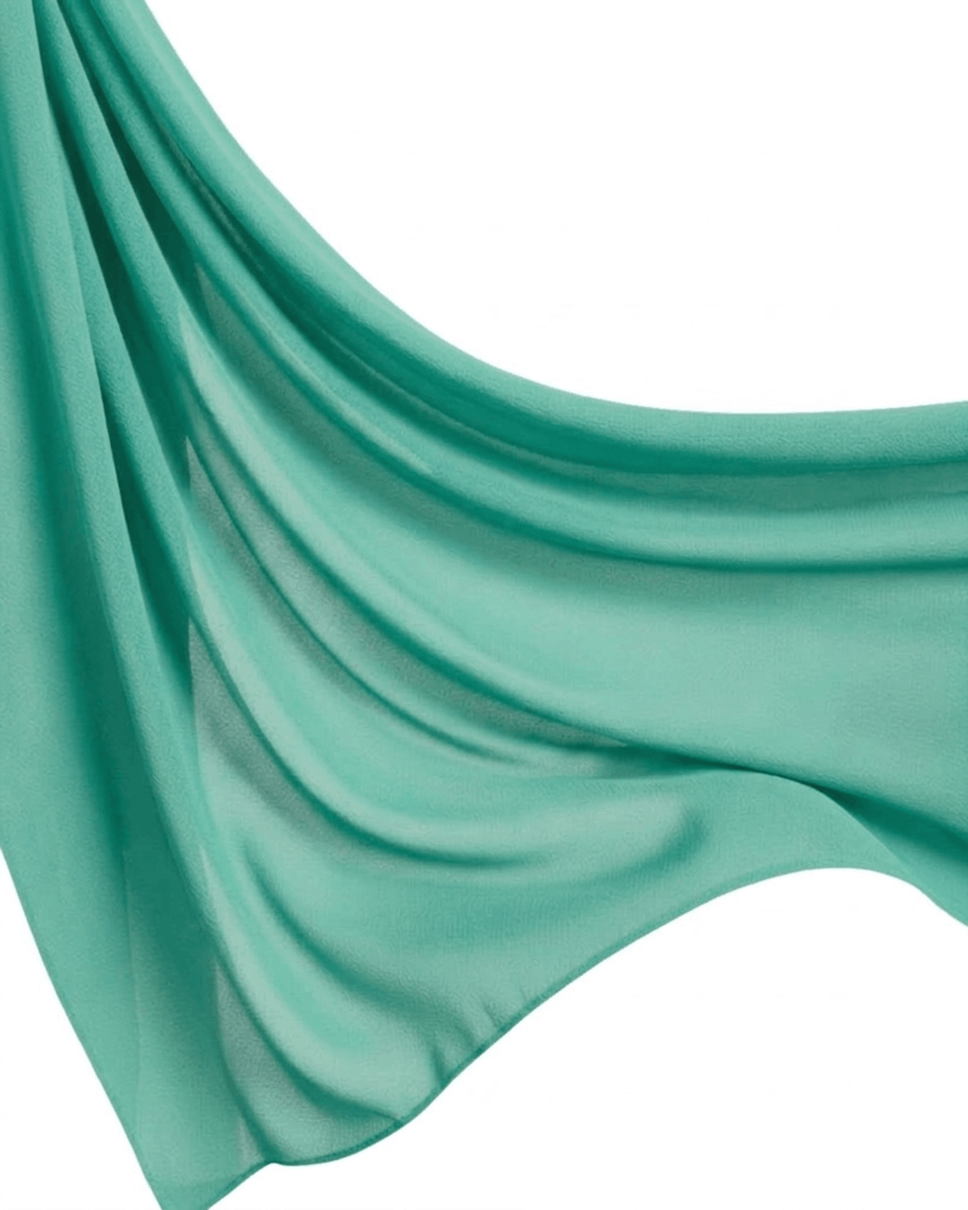 Georgette Hijab - Aqua Green