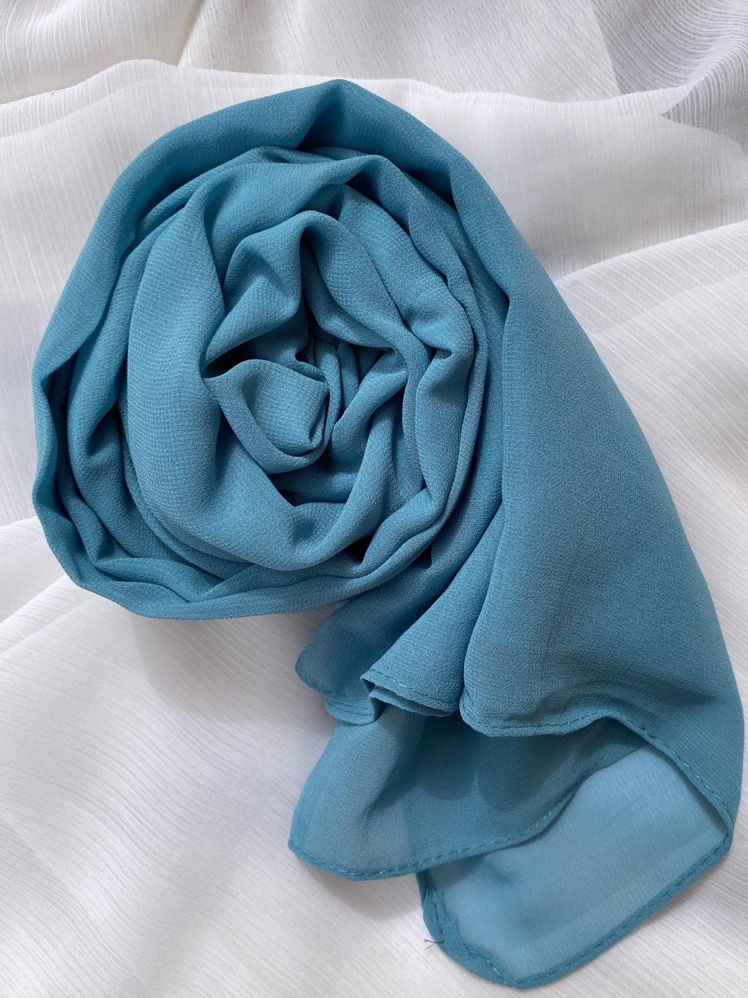 Georgette Hijab - Aqua Blue