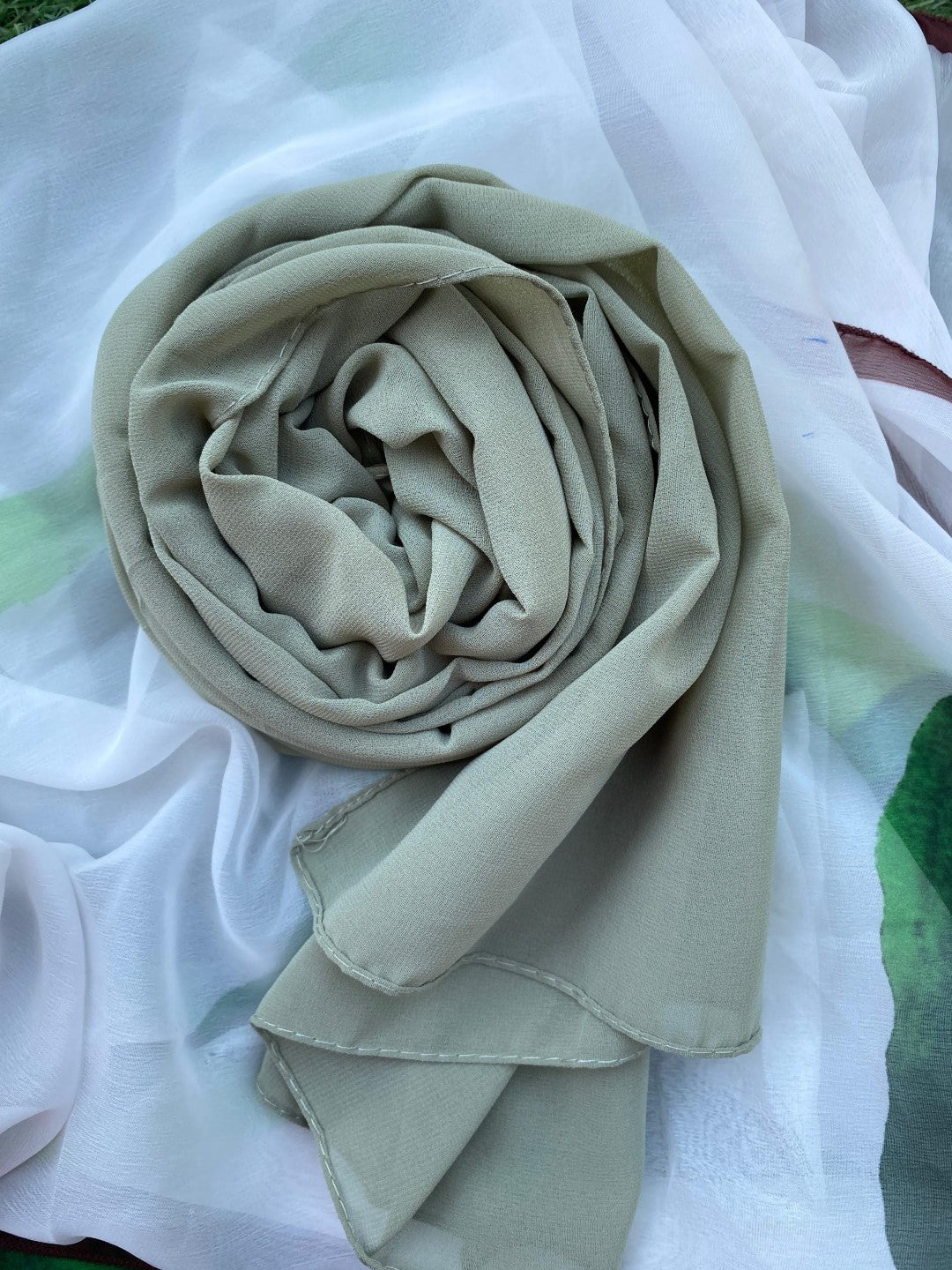 Georgette Hijab - Sage Green