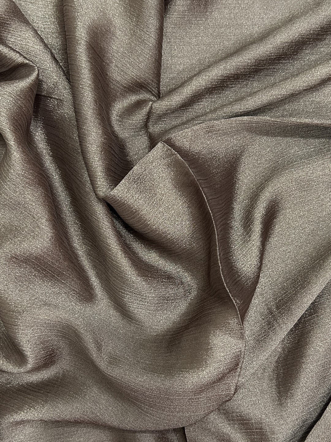 Crinkle Silk Hijab - Coffee