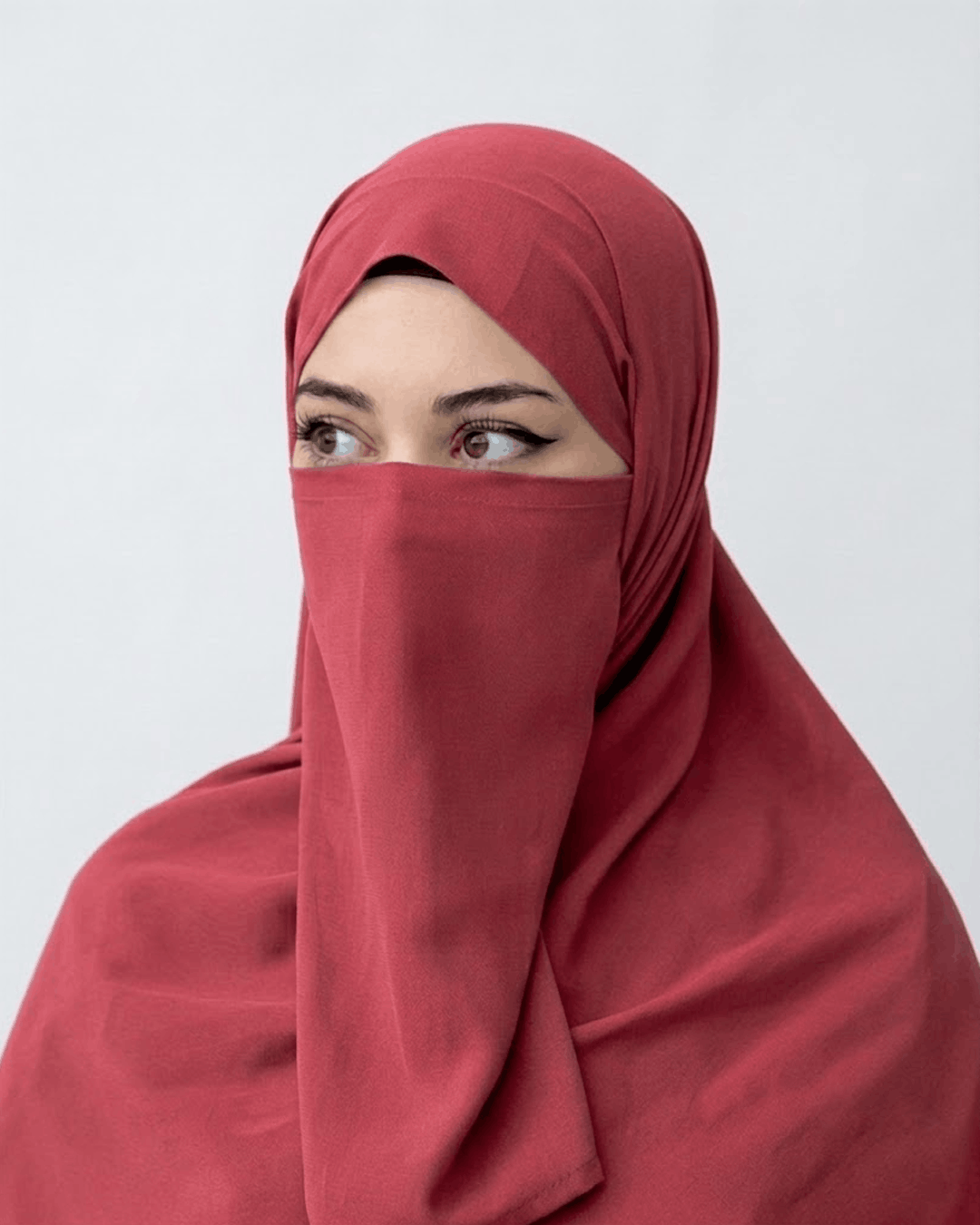 Hijab Naqab Set - Bright Rose