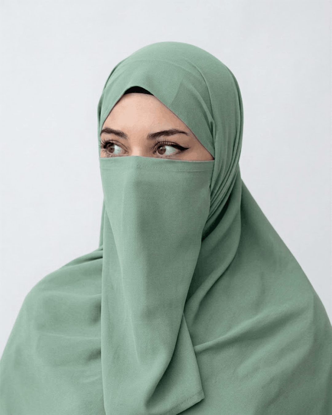 Hijab Naqab Set - Mint Green