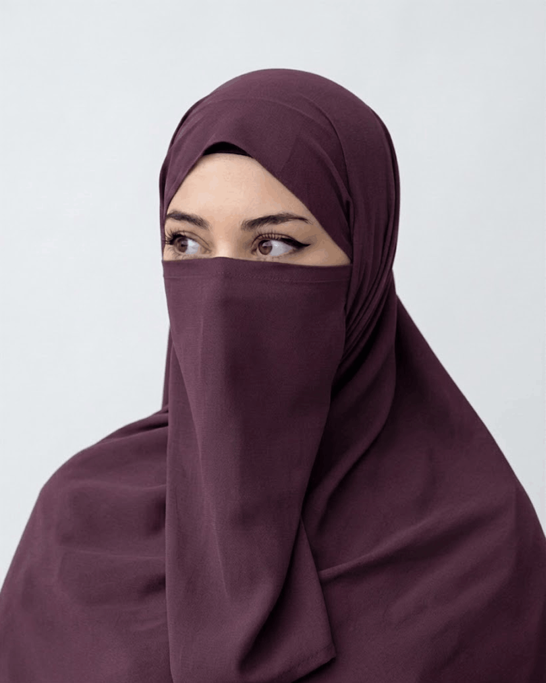 Hijab Naqab Set - Mulberry