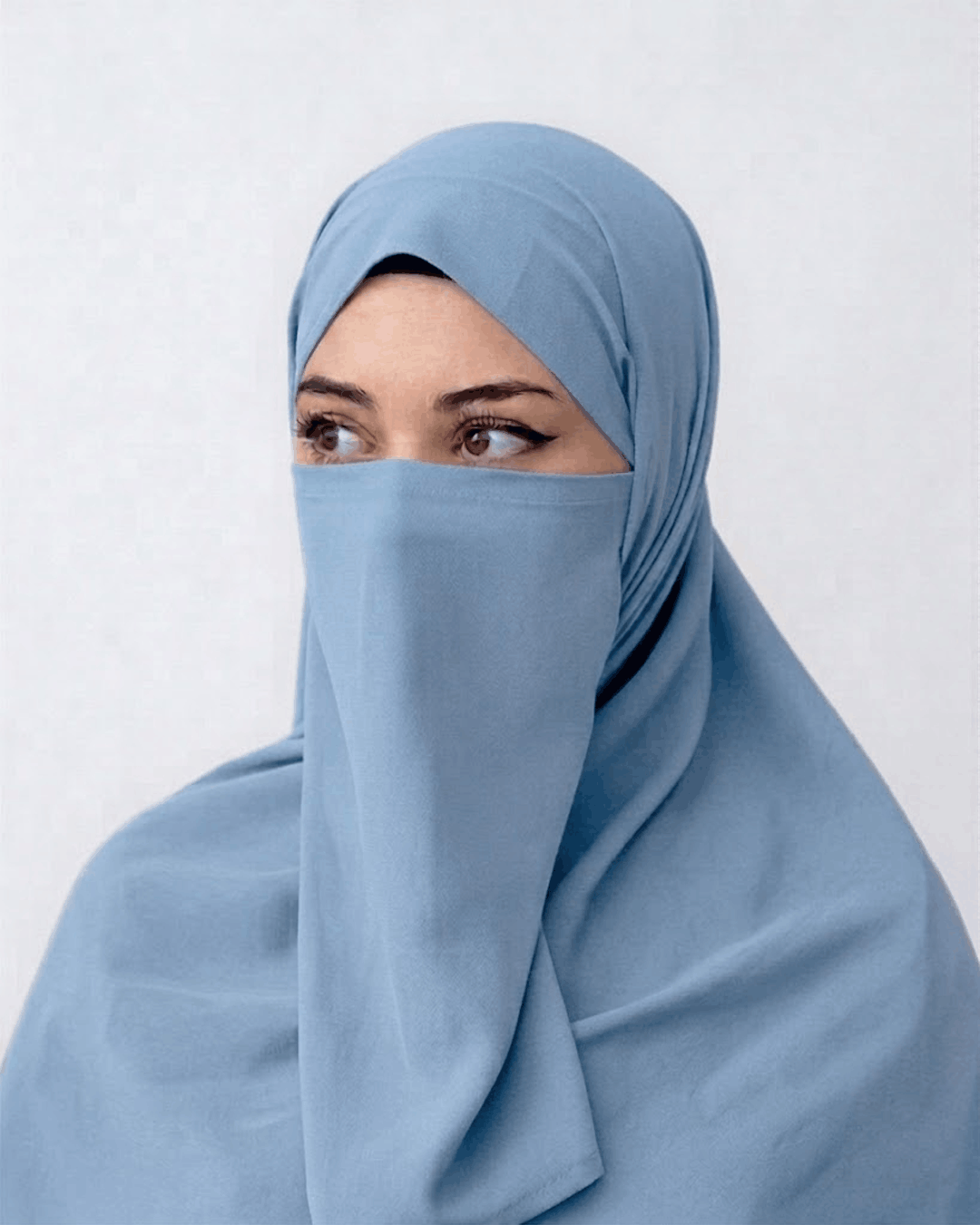 Hijab Naqab Set - Sky Blue