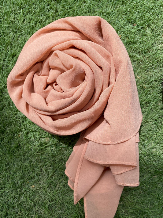 Georgette Hijab - Peach