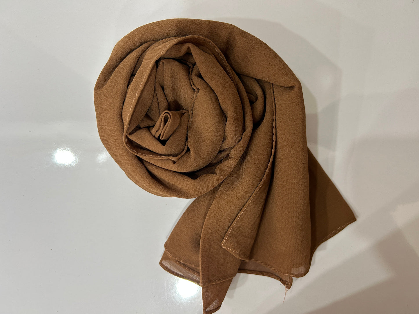 Georgette Hijab - Warm Tan