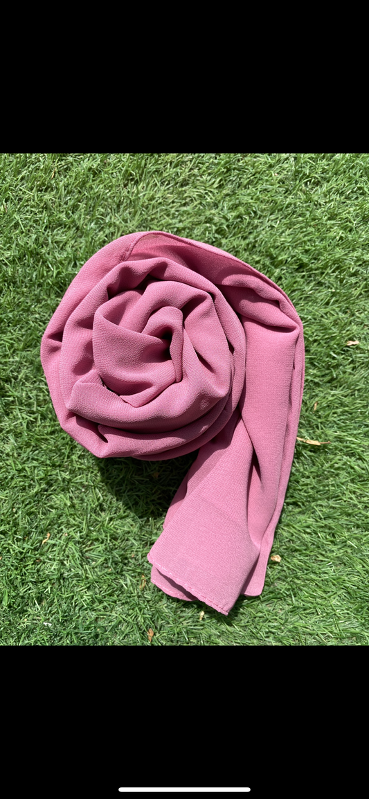 Georgette Hijab - Mauve Pink