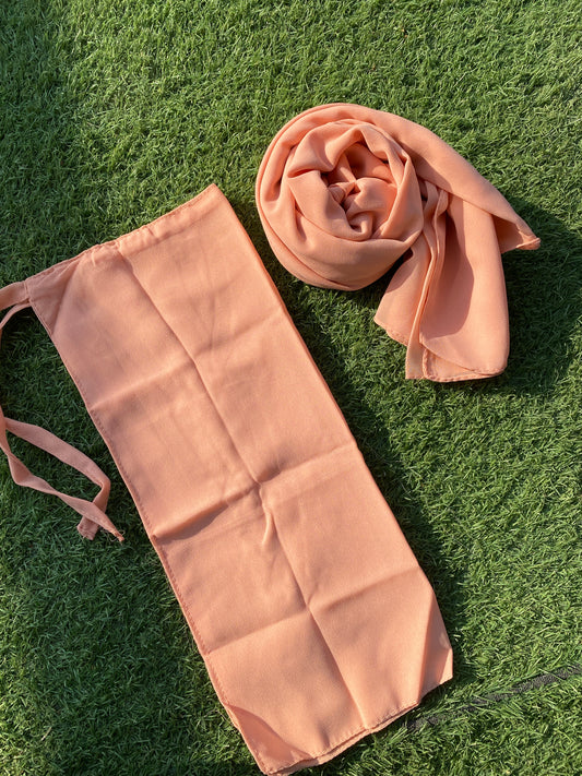 Hijab Naqab Set - Peach Puff