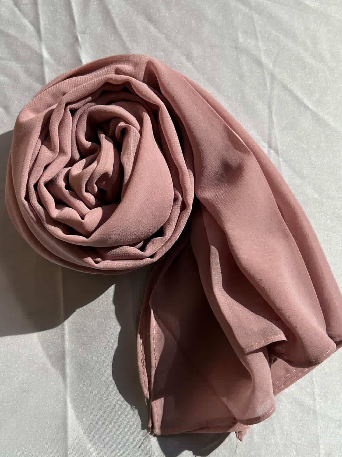 Georgette Hijab - Dusky Pink