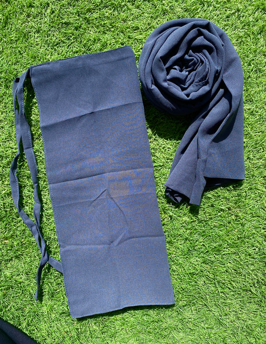Hijab Naqab Set - Navy Blue