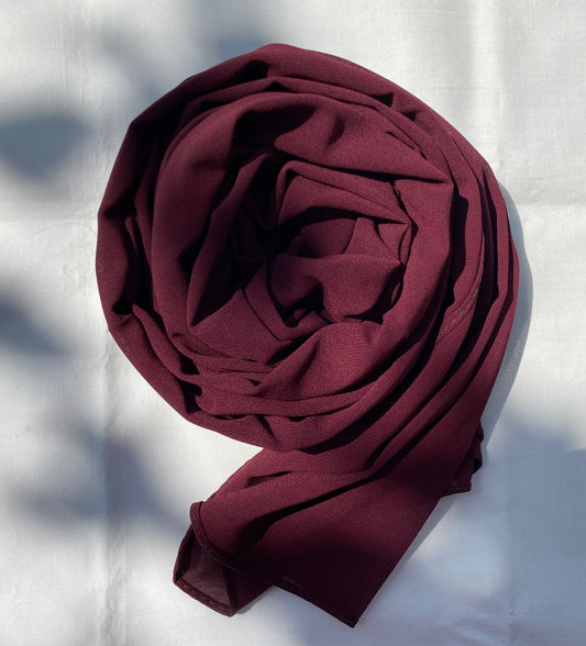 Georgette Hijab - Maroon