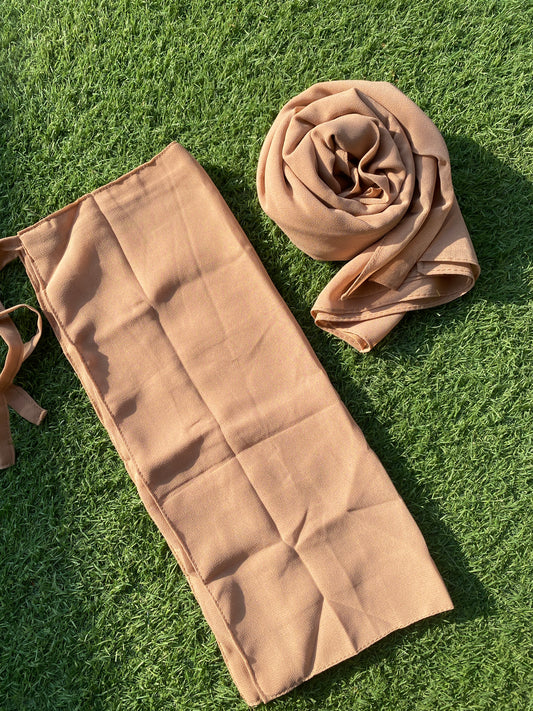 Hijab Naqab Set - Dusty Brown