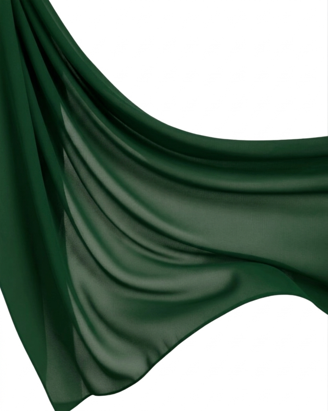 Georgette Hijab - Bottle Green