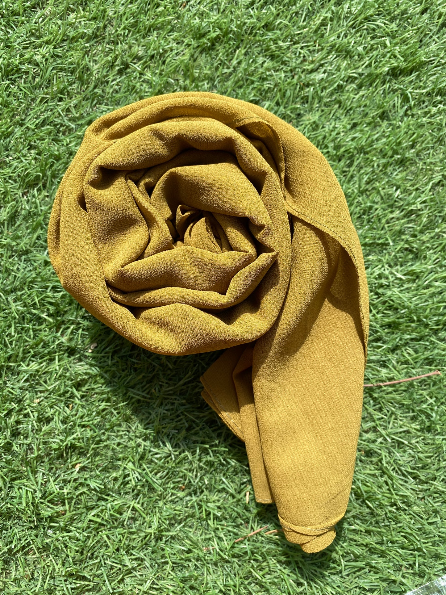 Georgette Hijab - Olive Yellow