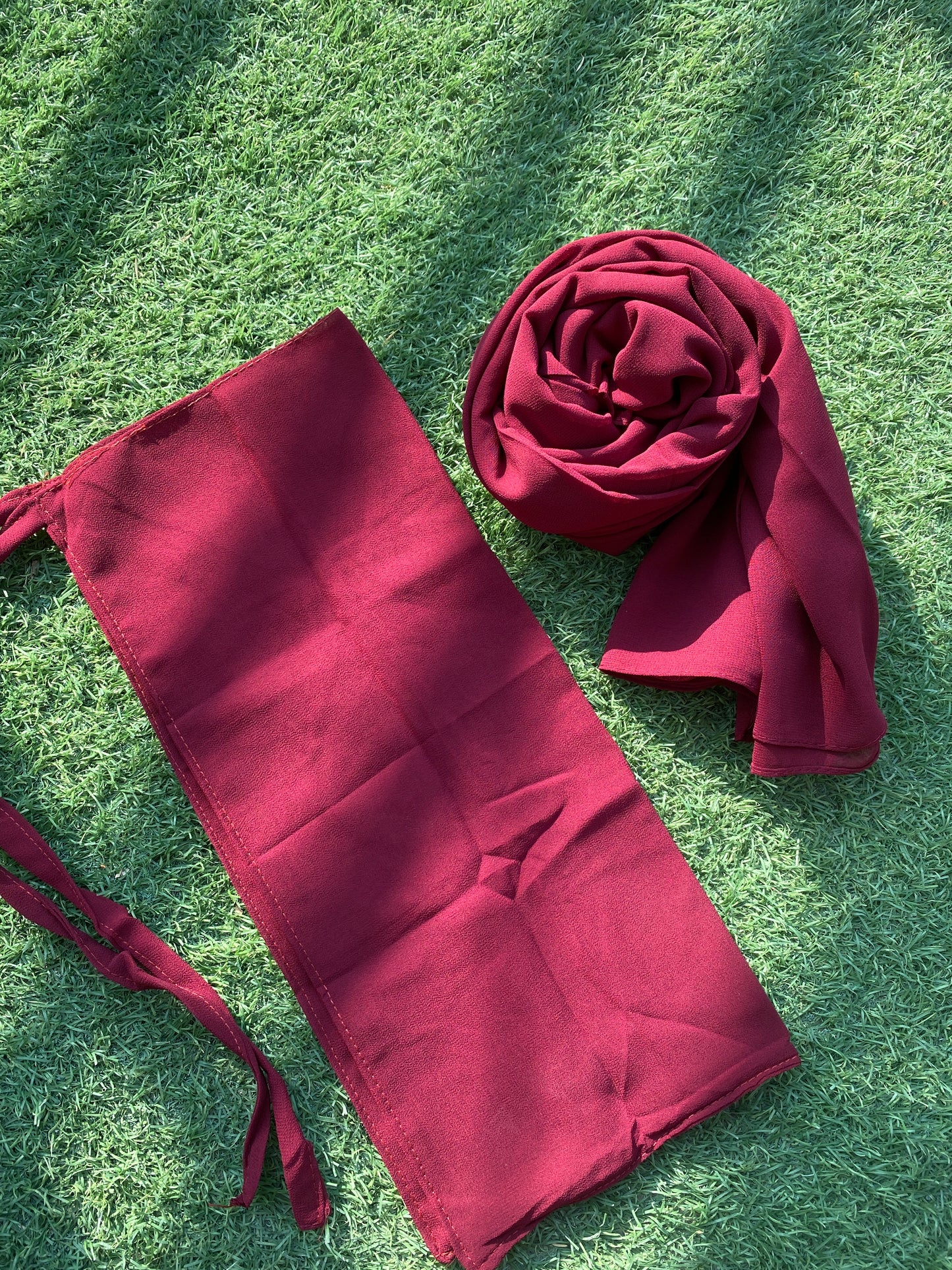 Hijab Naqab Set - Dark Rose