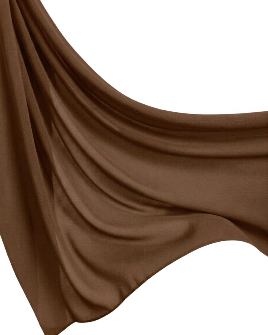 Georgette Hijab - Dark Caramel