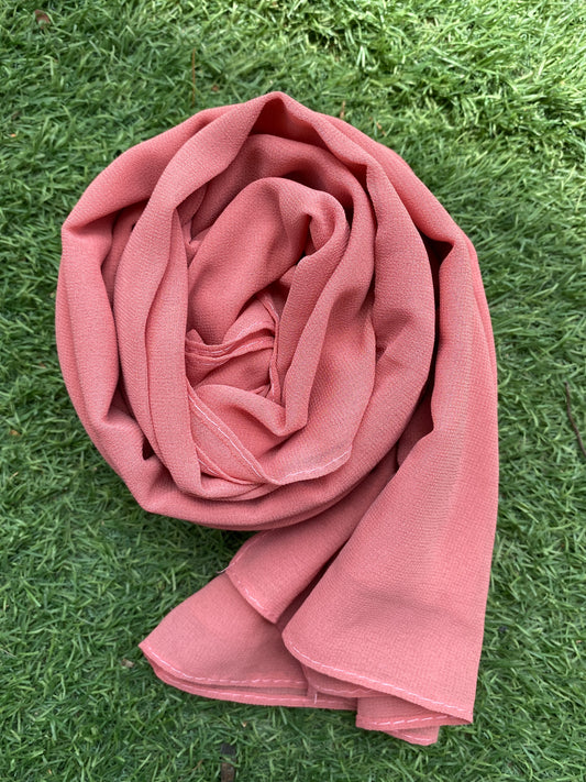 Georgette Hijab - Rose Pink