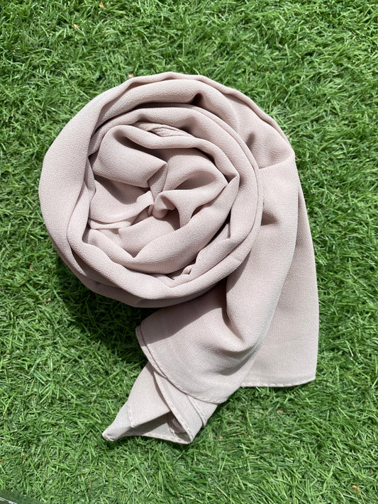 Georgette Hijab - Warm Beige