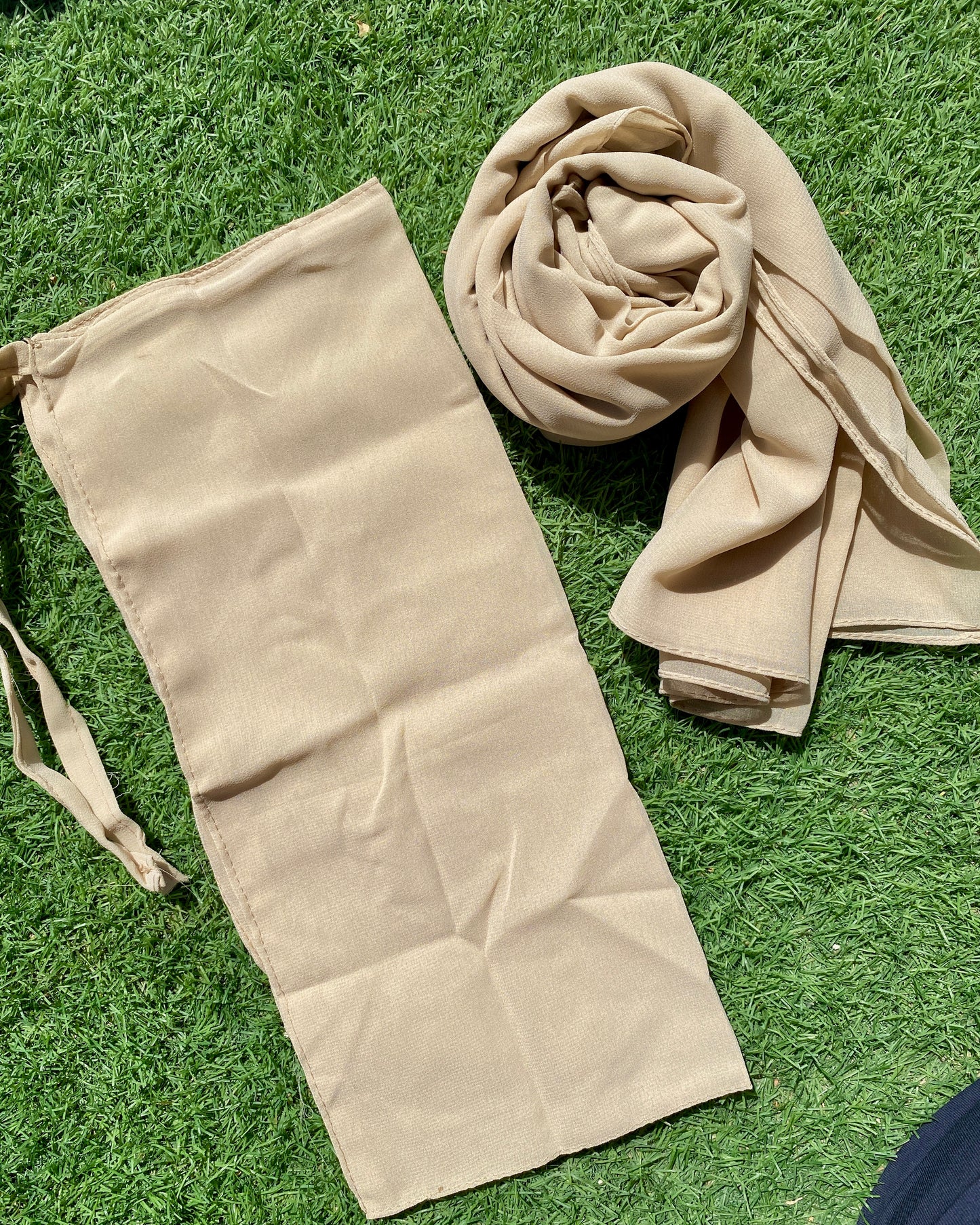Hijab Naqab Set - Warm Beige