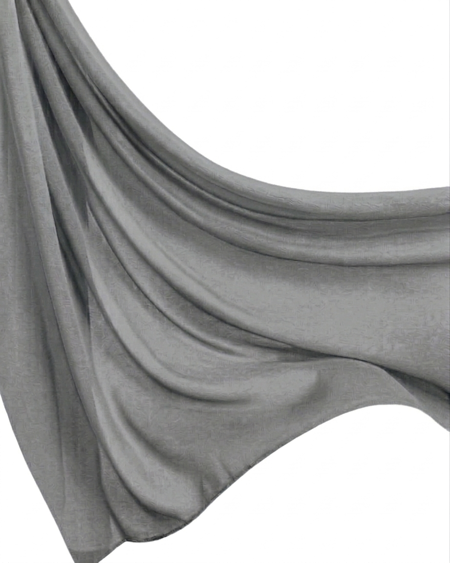 Georgette Hijab - Gun Smoke Grey