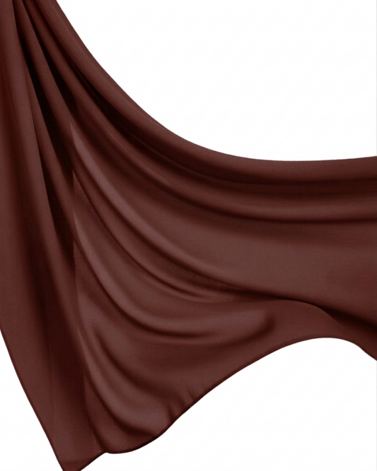 Georgette Hijab - Maroonish Brown