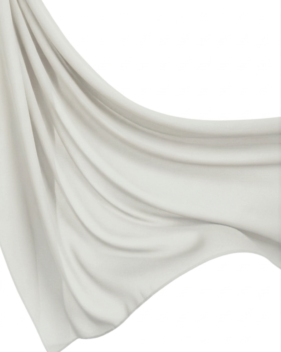 Georgette Hijab - Milky White