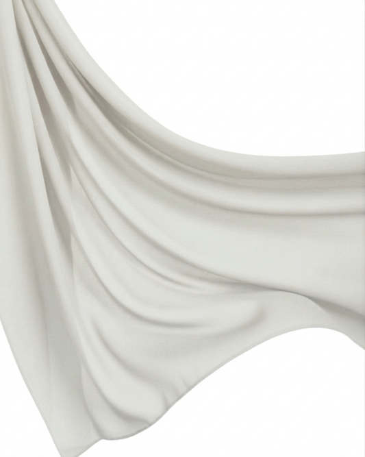 Georgette Hijab - Milky White