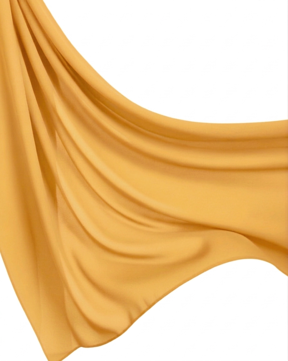Georgette Hijab - Mustard Yellow
