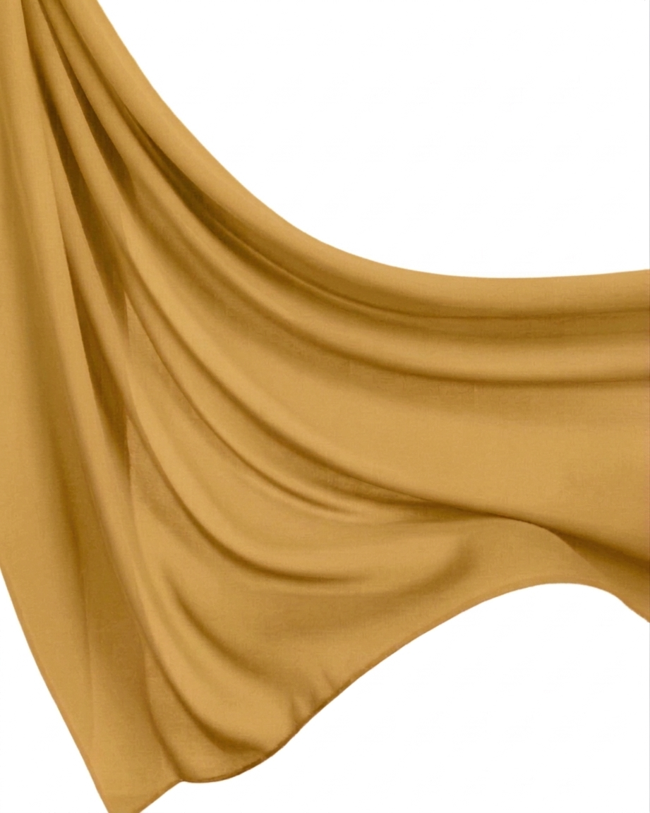 Georgette Hijab - Olive Yellow