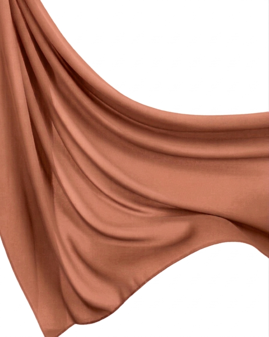 Georgette Hijab - Peachish Brown
