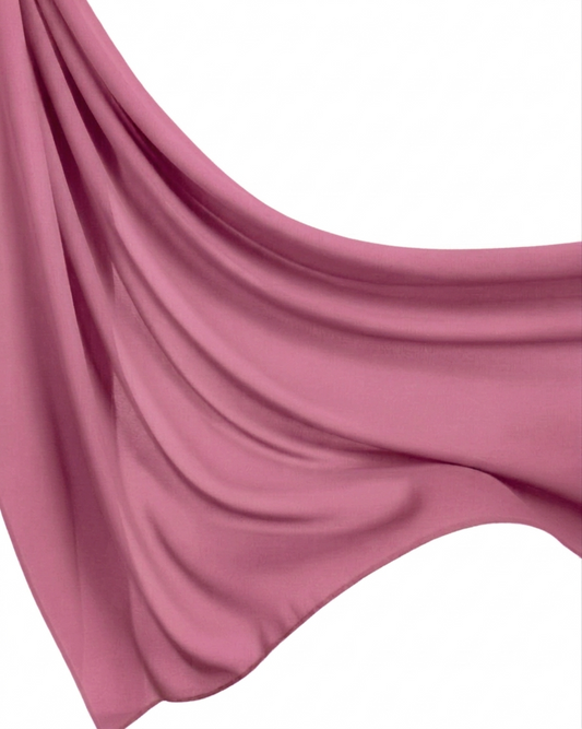 Georgette Hijab - Pinkish Plum