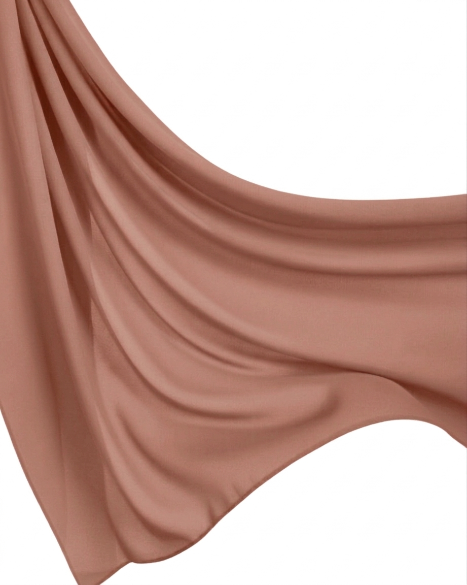 Georgette Hijab - Powder Brown