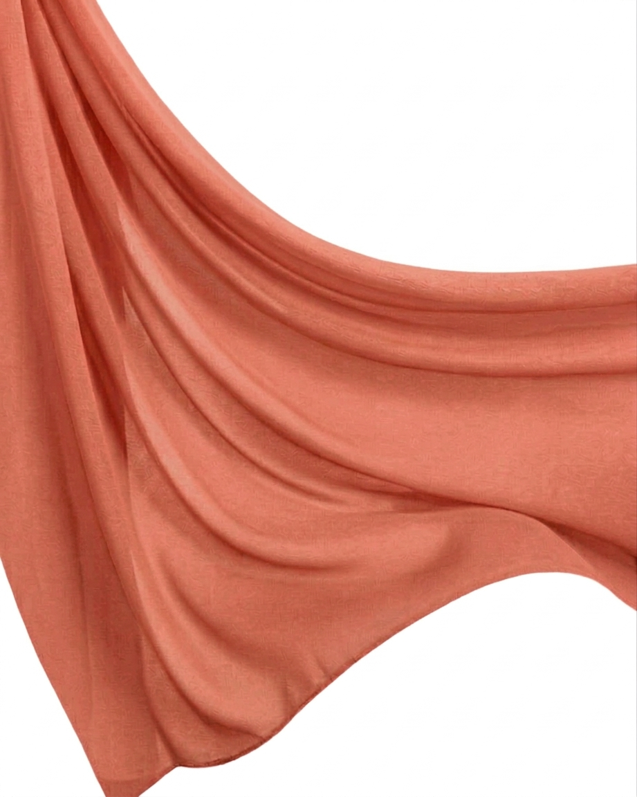 Georgette Hijab - Salmon Peach