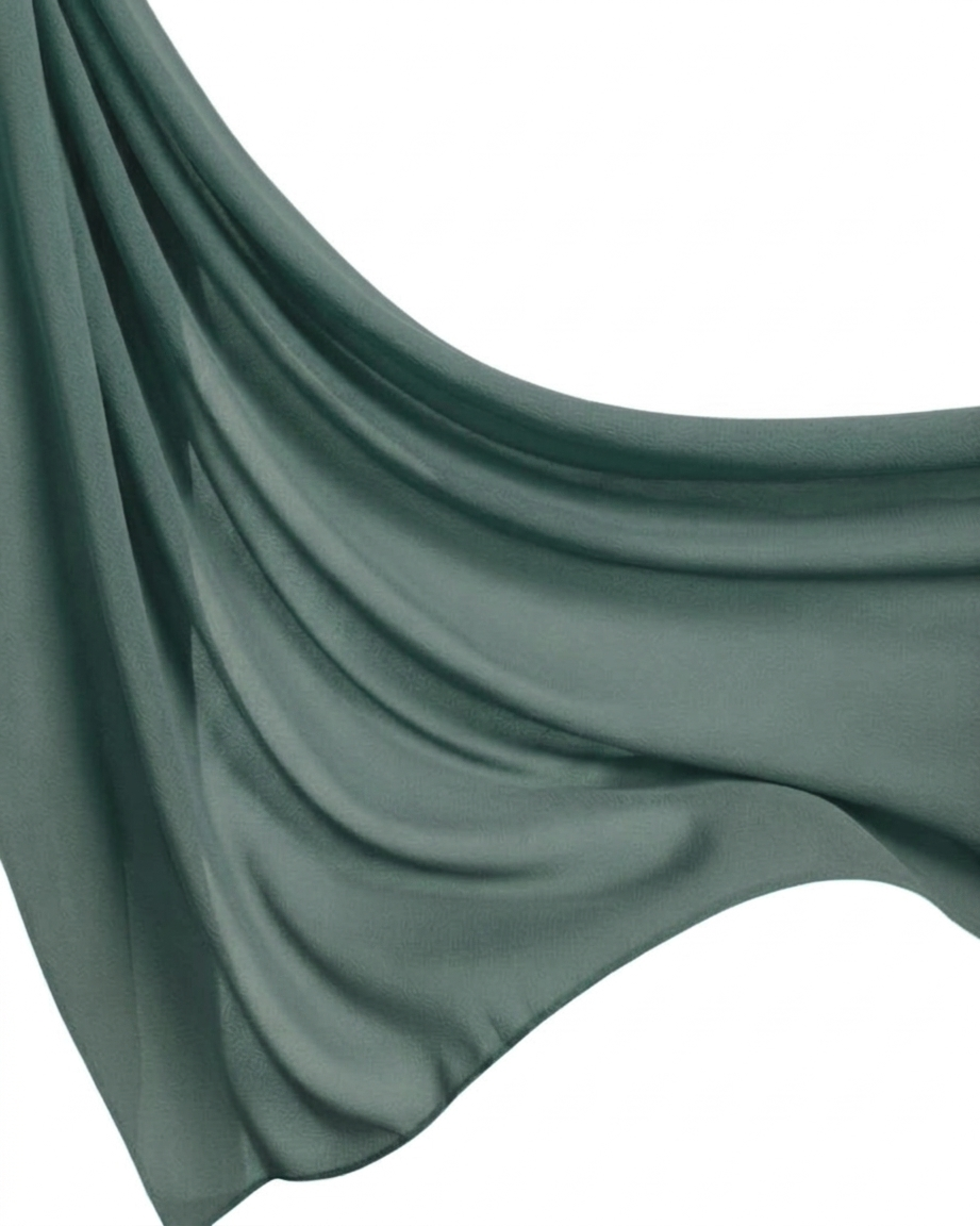 Georgette Hijab - Seafoam Green