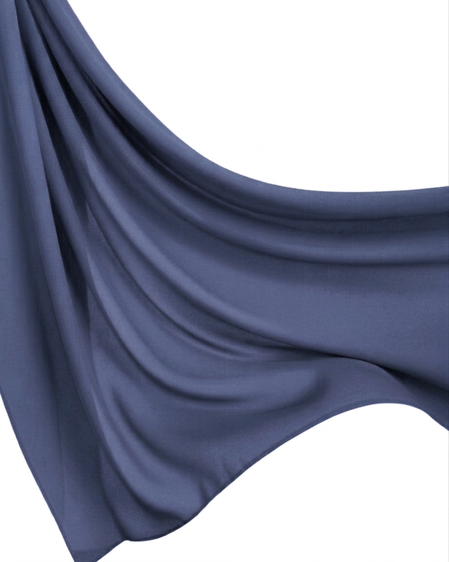 Georgette Hijab - Teal Blue
