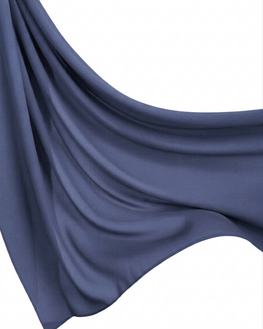 Georgette Hijab - Teal Blue