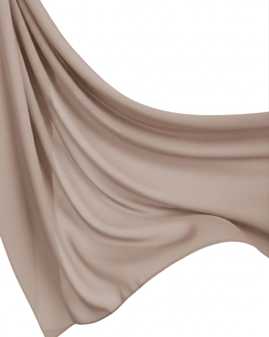Georgette Hijab - Warm Beige