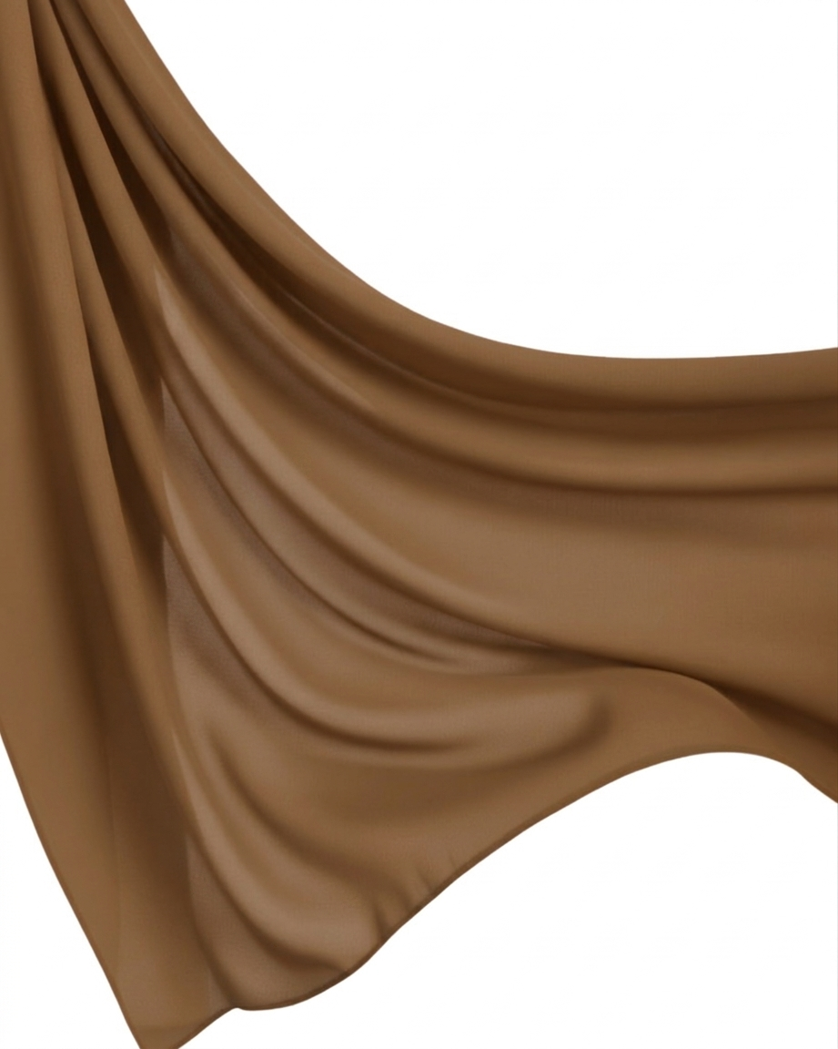 Georgette Hijab - Warm Tan