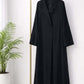 Noir Double-Crease Coat Abaya